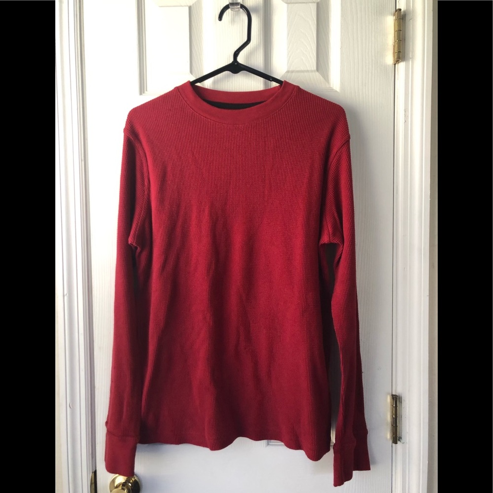 Bundle - Red and Blue Thermal Long Sleeve Shirts